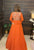 New orange Maxi Anarkali Suit -MF-496